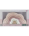 Label Label Wooden Rainbow Puzzle Cloud - Pink - FSC-certified Beechwood Wooden Stacking Toys