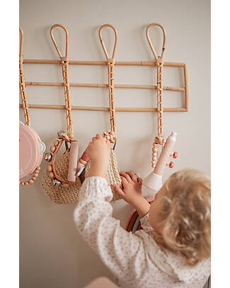 Label Label Wooden Rattle - Pink - FSC Certified Musical Instruments
