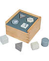 Label Label Wooden Shape Sorting Box - Blue - FSC-certified Beechwood Wooden Stacking Toys