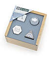 Label Label Wooden Shape Sorting Box - Blue - FSC-certified Beechwood Wooden Stacking Toys