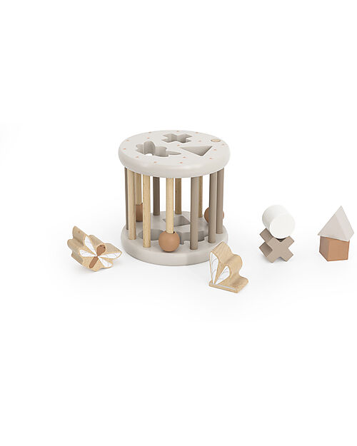 Label Label Wooden Shape Sorting Wheel - Nougat - FSC-certified Beechwood Wooden Stacking Toys