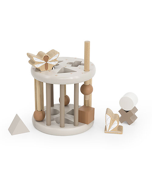 Label Label Wooden Shape Sorting Wheel - Nougat - FSC-certified Beechwood Wooden Stacking Toys