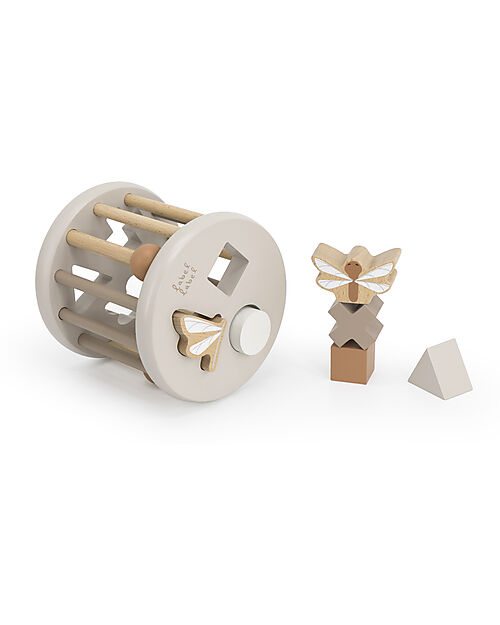 Label Label Wooden Shape Sorting Wheel - Nougat - FSC-certified Beechwood Wooden Stacking Toys