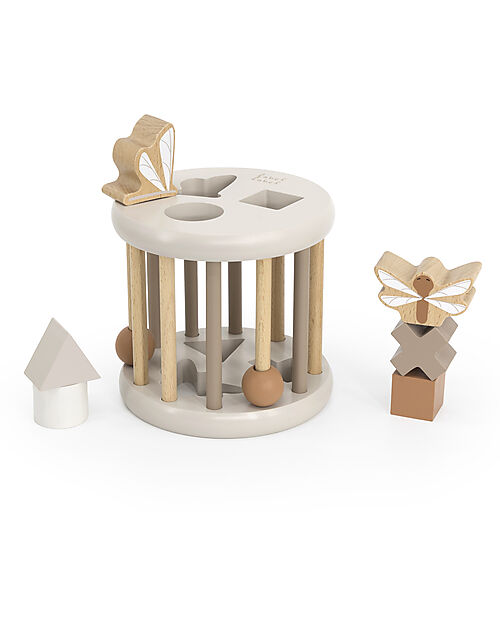 Label Label Wooden Shape Sorting Wheel - Nougat - FSC-certified Beechwood Wooden Stacking Toys