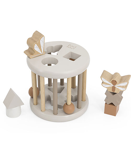 Label Label Wooden Shape Sorting Wheel - Nougat - FSC-certified Beechwood Wooden Stacking Toys