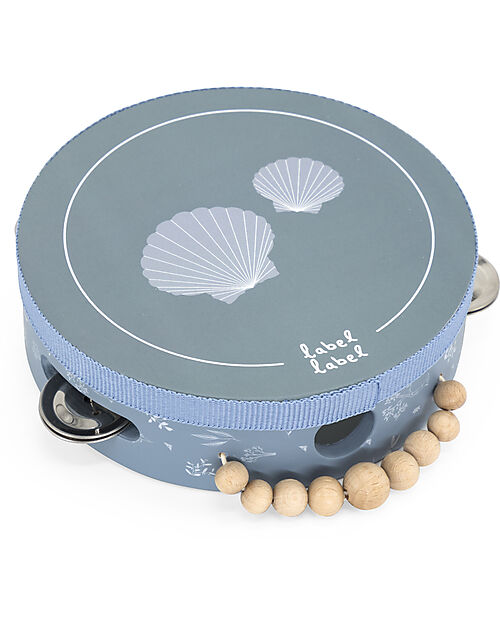 Label Label Wooden Tambourine - Blue - FSC certification Musical Instruments