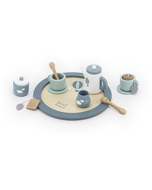 Label Label Wooden Tea Set - Green - FSC-certified Beechwood Toy Kitchens