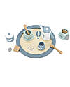 Label Label Wooden Tea Set - Green - FSC-certified Beechwood Toy Kitchens