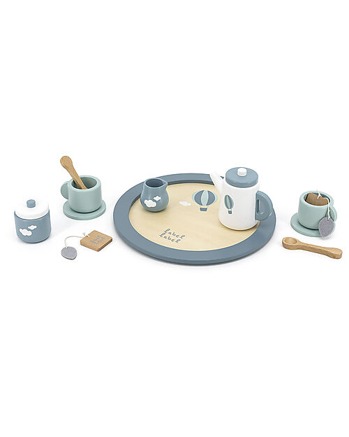 Label Label Wooden Tea Set - Green - FSC-certified Beechwood Toy Kitchens
