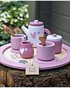 Label Label Wooden Tea Set - Pink - FSC-certified Beechwood Toy Kitchens
