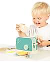Label Label Wooden Toy Toaster - Green - with Accessories - FSC-certified Beechwood Toy Kitchens