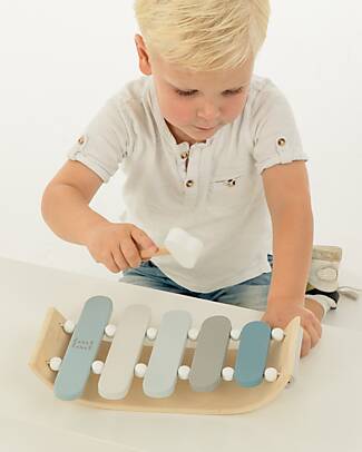 Label Label Xylophone - Blue - FSC Certified Beech Wood Musical Instruments