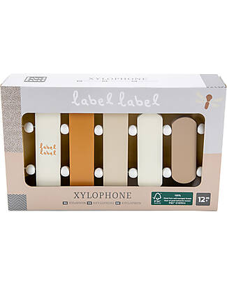 Label Label Xylophone - Nougat - FSC Certified Beech Wood Musical Instruments