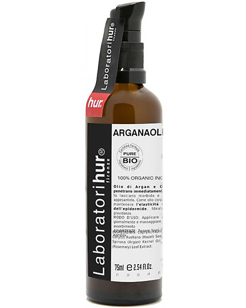 Laboratori Hur Arganolive Oil with Argan Oil and Green Olives for Body and Hair - 75ml - 100% Made in Italy Body Lotions And Oils