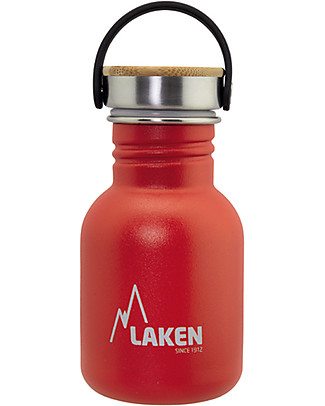 Laken Stainless Steel Bottle, 350 ml - Red Metal Bottles