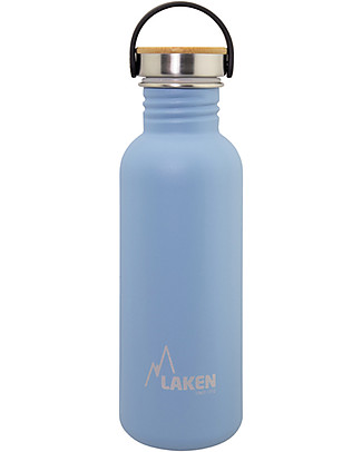 Laken Stainless Steel Bottle, 750 ml - Light Blue Metal Bottles