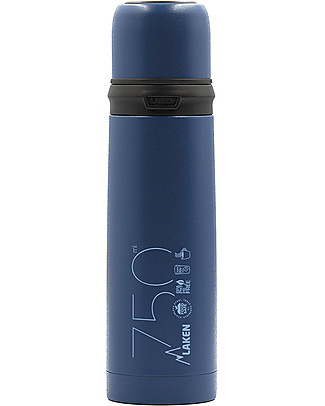 Laken Stainless Steel Thermo Flask for Liquids, 750 ml - Blue Metal Bottles