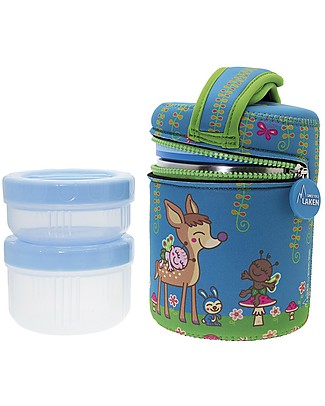 Laken Stainless Steel Thermo Food Flask with 2 Containers, 1000 ml - Baby Thermos