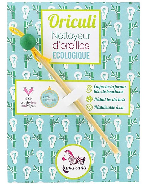 Lamazuna Oriculi, Reusable and Eco Ears Cleaner - 100% Bamboo Kit Toilette Baby