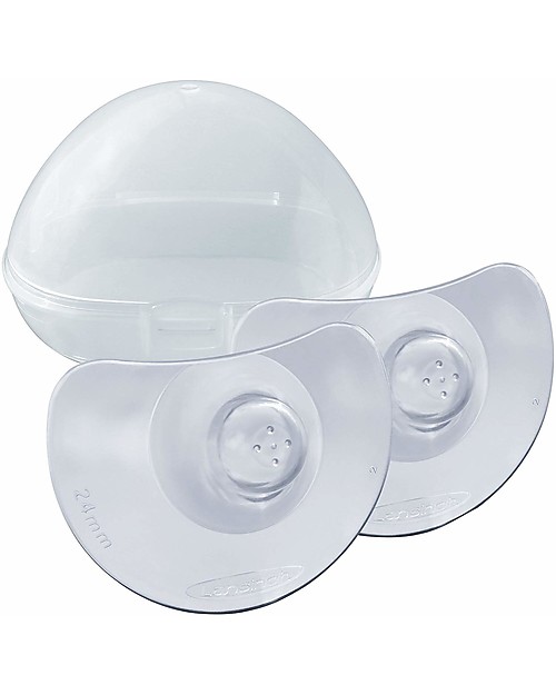 Lansinoh Contact Nipple Shields - 20 mm - Ultra Thin and Flexible - with Protective Case Breast Care