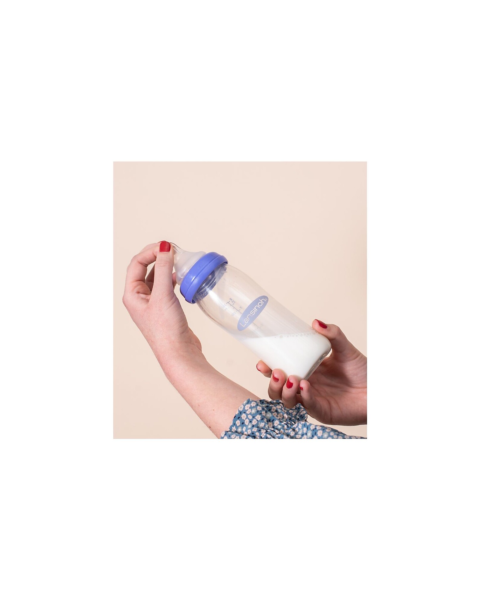 Lansinoh Glass Baby Bottle - Natural Wave Teat - 160 ml - From Birth - BPA  and BPS free unisex (bambini)