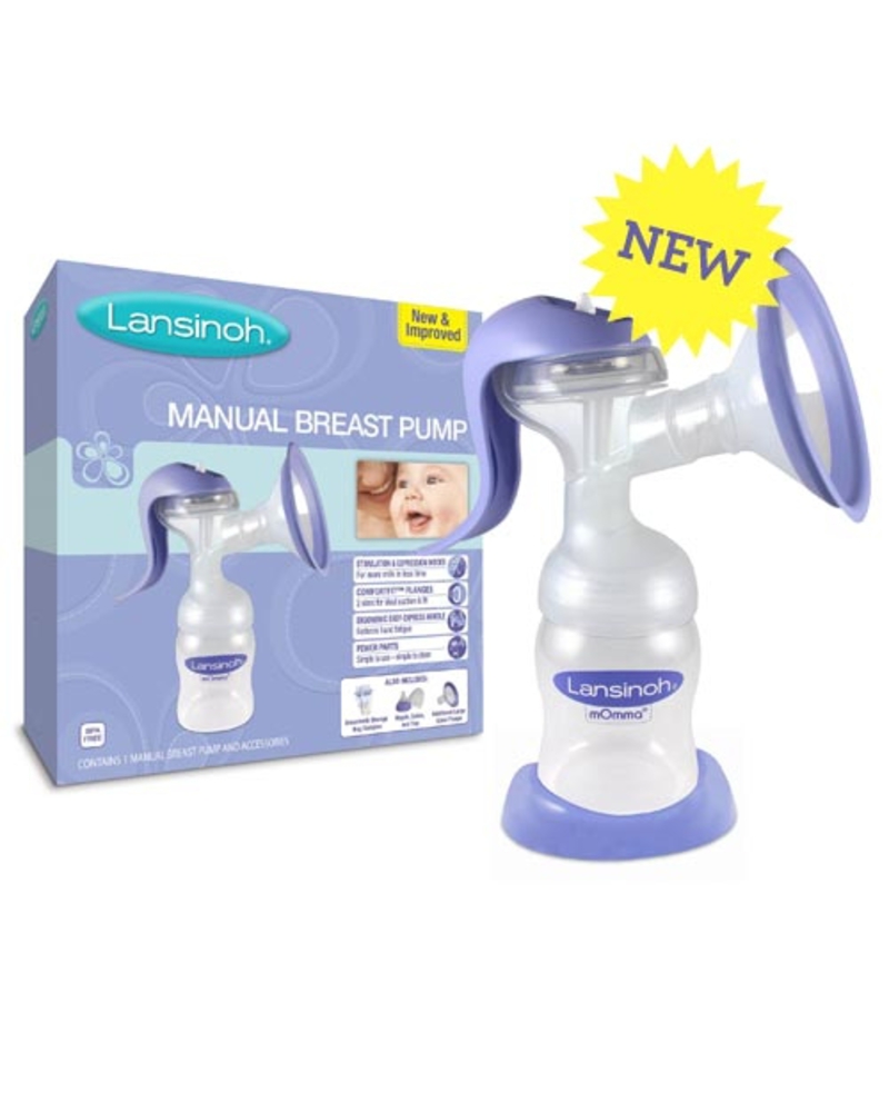 Lansinoh Manual Breast Pump for Breast Milk - 160 ml - Easy-Express  Ergonomic Handle - BPA or BPS Free woman