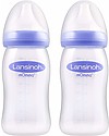 Lansinoh Pack of 2 Bottles - Natural Wave Teat - 240 ml - From Birth - BPA and BPS free Baby Bottles