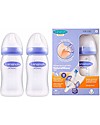 Lansinoh Pack of 2 Bottles - Natural Wave Teat - 240 ml - From Birth - BPA and BPS free Baby Bottles