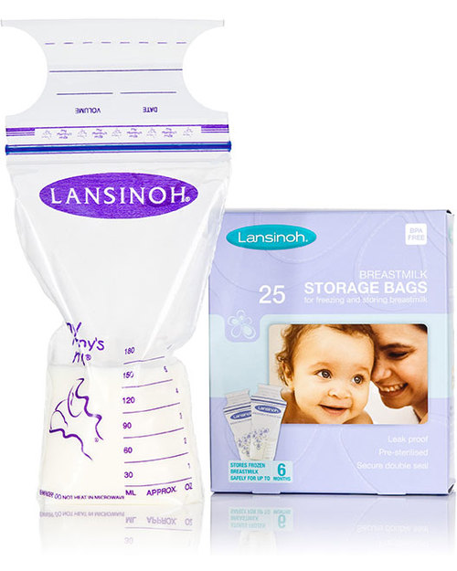 Lansinoh Pack of 25 Pieces - Pre-sterilized Breast Milk Storage Bags Breastmilk Storage Containers