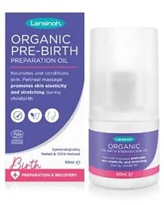 Lansinoh Pre-Birth Oil - 50 ml - 100% Natural Certified Organic Body Lotions And Oils