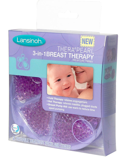 Lansinoh TheraPearl 3-in-1 Set - Hot/Cold Treatment - Anatomical Pads Breast Care