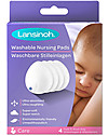 Lansinoh Washable Breast Pads - 4 Pieces - Anatomical Shape - Non-Slip Edges Breast Pads