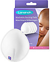Lansinoh Washable Breast Pads - 4 Pieces - Anatomical Shape - Non-Slip Edges Breast Pads
