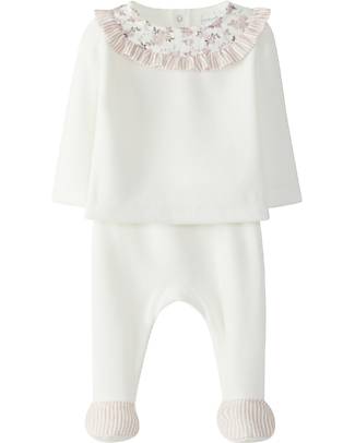 Laranjinha 2 Piece Birth Set Shirt and Footie - Medium Pink - Antibacterial Cotton Sets And Co-Ords