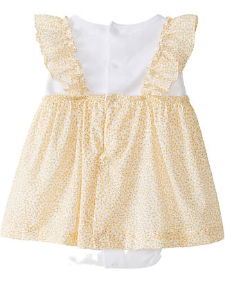 Laranjinha Bodysuit and Dress Set - Yellow - 100% Cotton Sets And Co-Ords