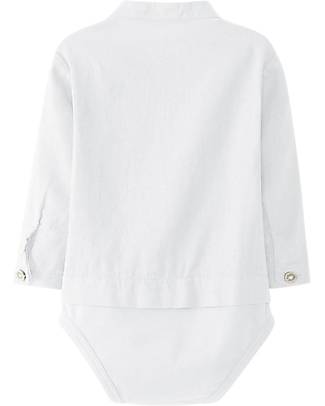 Laranjinha Bodysuit + Shirt Set - White - Linen and Cotton Blend Sets And Co-Ords