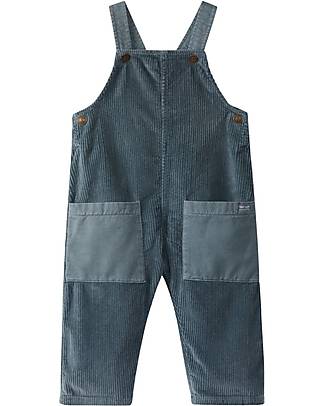 Laranjinha Cotton Dungarees - Petrol Blue - Large Front Pockets Dungarees