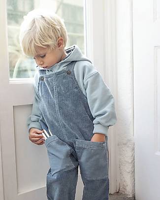 Laranjinha Cotton Dungarees - Petrol Blue - Large Front Pockets Dungarees