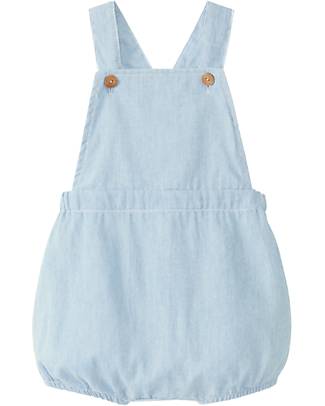 Laranjinha Dungarees with Crossed Braces - Stone - 100% Cotton Dungarees