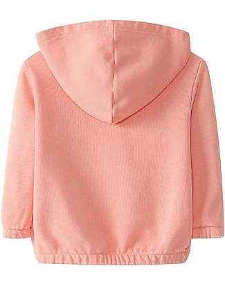 Laranjinha Fleece Jacket with Buttons - Coral - 100% Cotton Cardigans