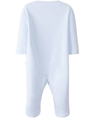 Laranjinha Footie - Classic Blue - 100% Antibacterial Cotton Babygrows
