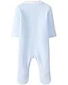 Laranjinha Footie - Classic Blue - 100% Antibacterial Cotton Velvet Babygrows