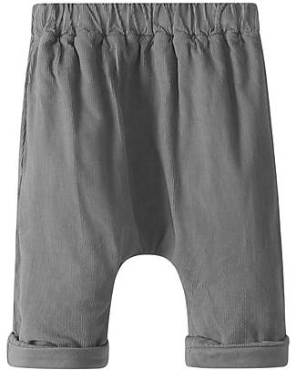 Laranjinha Long Pants - Anthracite - 100% Cotton - Perfect for Diaper Change! Trousers