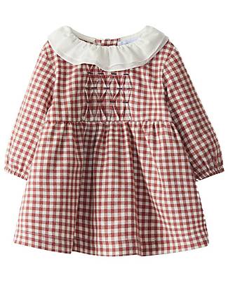 Laranjinha Long Sleeves Dress - Red - 100% Cotton Dresses_