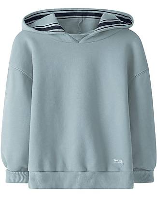 Laranjinha Long Sleeves Hooded Sweatshirt - Greyish Blue - 100% Cotton Sweatshirts