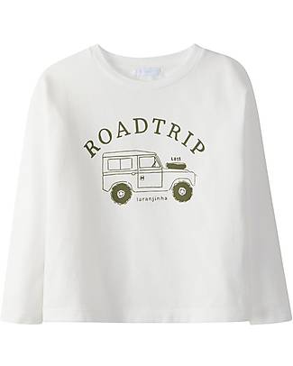 Laranjinha Long Sleeves Shirt - Off White - 100% Cotton Long Sleeves Tops