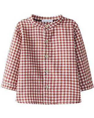 Laranjinha Long Sleeves Shirt - Red - 100% Cotton Shirts And Blouses
