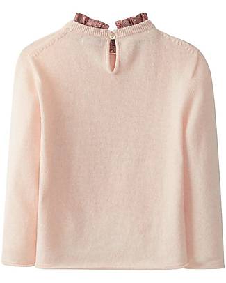 Laranjinha Long Sleeves Wool Sweater - Pink - Contrast Collar Jumpers