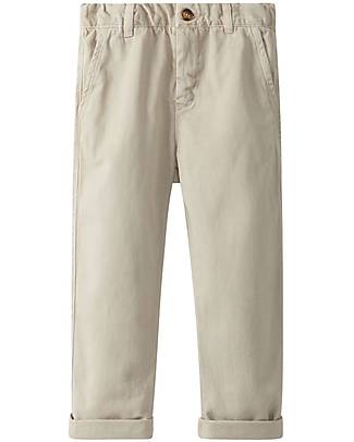 Laranjinha Long Trousers with Pockets - Sand - 100% Cotton Trousers