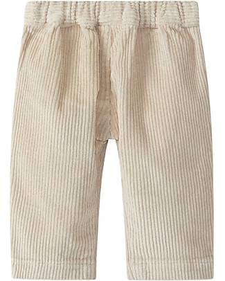 Laranjinha Long Trousers with Pockets - Sand - Cotton Velvet Trousers